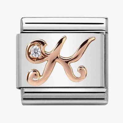 CLASSIC Rose Gold Letters K Charm