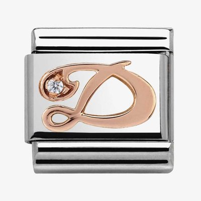 CLASSIC Rose Gold Letter D Charm