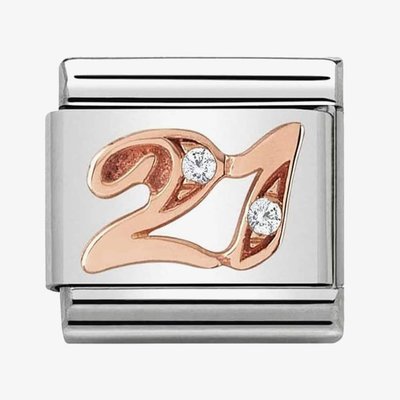 CLASSIC Rose Gold Number 21 Charm