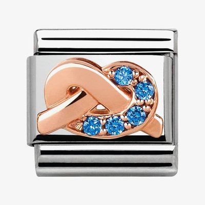 CLASSIC Rose Gold Symbols Blue Knot Charm