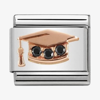 CLASSIC Rose Gold Symbols Graduation Hat Charm
