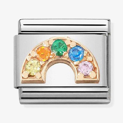 CLASSIC Rose Gold Zirconia Rainbow Charm 430302/32 *