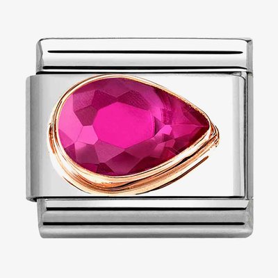 CLASSIC Red Cubic Zirconia Right Drop Charm