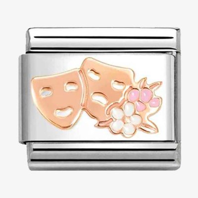 CLASSIC Rose Gold Theatre Masks Charm