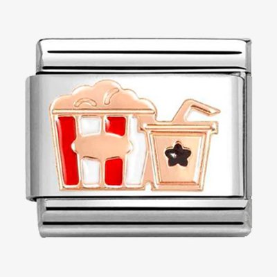 CLASSIC Rose Gold Popcorn & Drink Charm