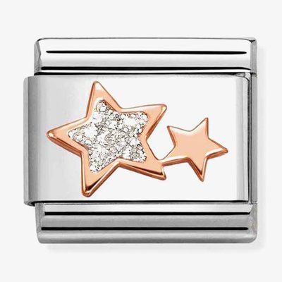 Nomination Composable Classic Rose Gold Glitter Stars Charm 430205/29