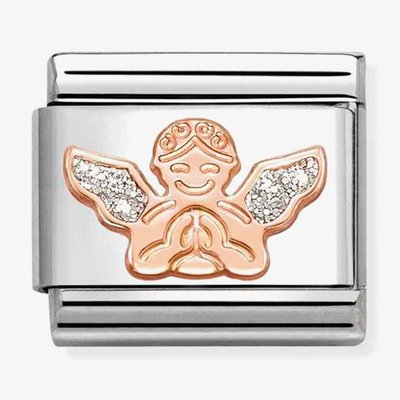 Nomination Composable Classic Rose Gold Glitter Angel Charm 430205/30