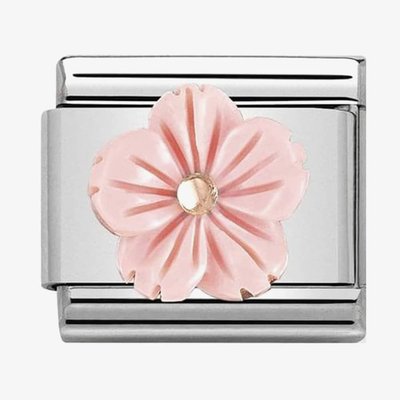 CLASSIC Rose Gold Coral Paste Flower Charm