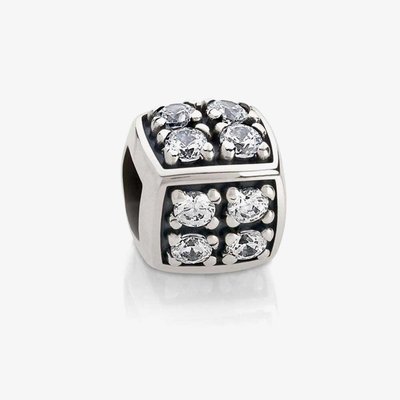 Cubiamo Pavé White Cube Charm