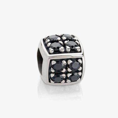 Cubiamo Pavé Black Cube Charm
