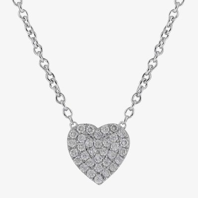 Crislu Miss Crislu Heart Pave Necklace