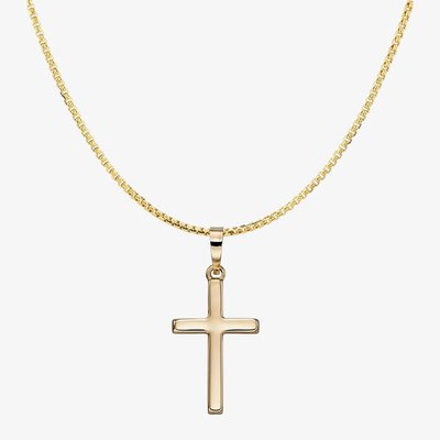 9ct Yellow Gold Medium Cross Pendant GP2108 GN141