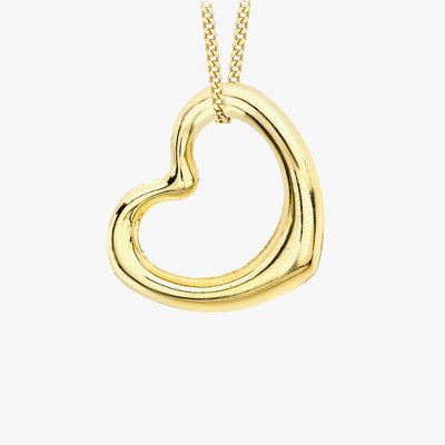 9ct Yellow Gold Open Heart Necklace
