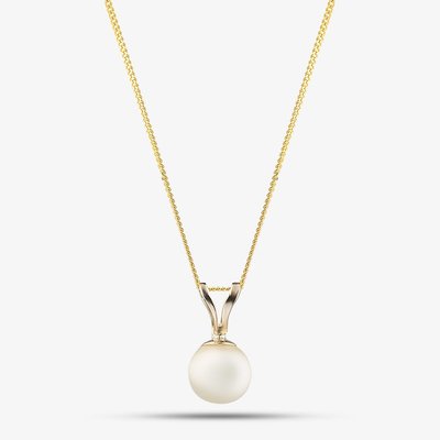 9ct Yellow Gold Akoya Pearl Pendant Necklace