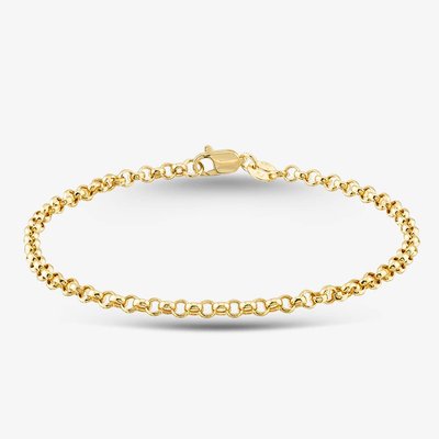 9ct Yellow Gold 7.5 Inch Mini Belcher Bracelet
