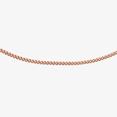 9ct Rose Gold 18 Inch Fine Diamond Cut Curb Chain