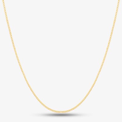 9ct Yellow Gold 16inch Fine Curb Chain