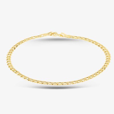9ct Yellow Gold 7.5 Inch Curb Chain Bracelet HC070