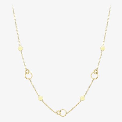 9ct Gold 17 Inch Interlocking Circle Disc Chain 111125127730