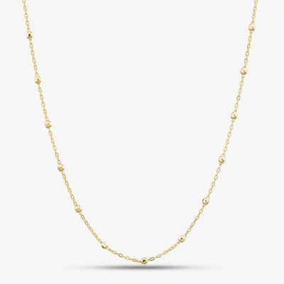 9ct Yellow Gold 16 Inch Fine Trace & Ball Chain