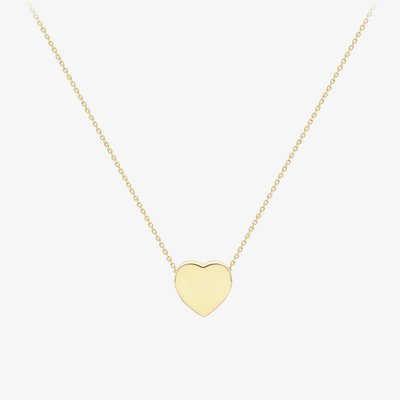 9ct Yellow Gold Heart Slider Necklace 111125147269