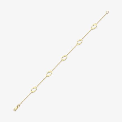 9ct Yellow Gold Multi Open Oval Bracelet