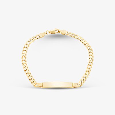 9ct Yellow Gold 7.5 Inch ID Curb Chain Bracelet SIDB-440-9Y-7.5