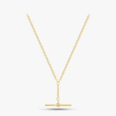 9ct Yellow Gold T-Bar Belcher Necklace CA023-18