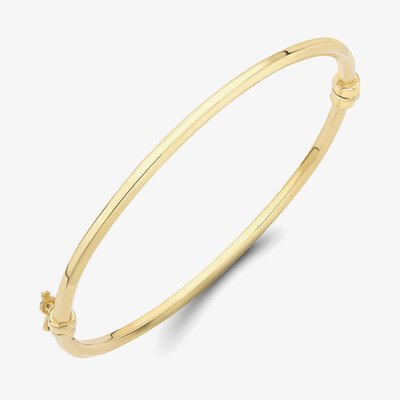 9ct Gold Bevelled Tube Bangle 111225127485