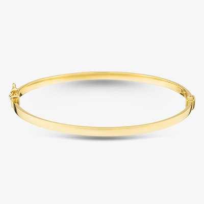 9ct Gold 3mm Rectangular Tube Bangle 1.31.2111