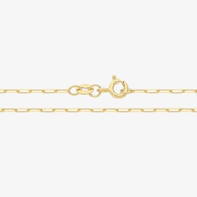 9ct Yellow Gold 10 Inch Paper Clip Chain Bracelet