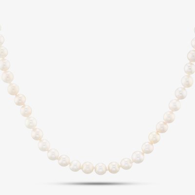 9ct Yellow Gold 18 Inch Akoya Pearl Necklace