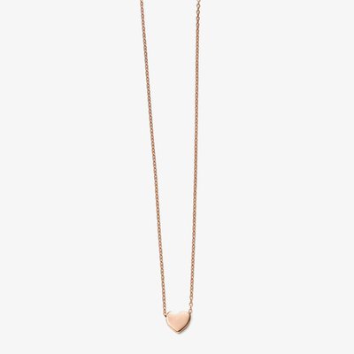 9ct Rose Gold Heart 17 Inch Necklace