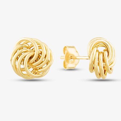 9ct Gold Mini Rose Wire Stud Earrings