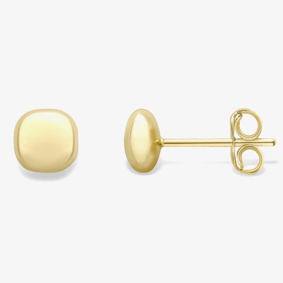 9ct Gold Squared Cushion Stud Earrings