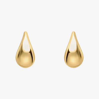 9ct Yellow Gold Tear Drop Stud Earrings