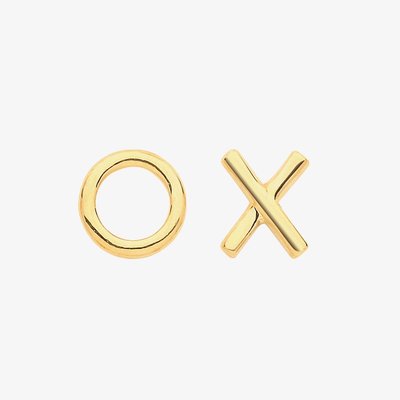 9ct Yellow Gold XO Stud Earrings