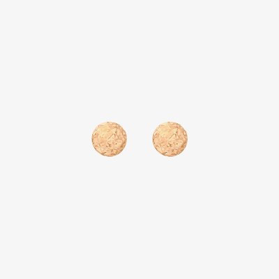 9ct Rose Gold Diamond-Cut 3mm Ball Stud Earrings