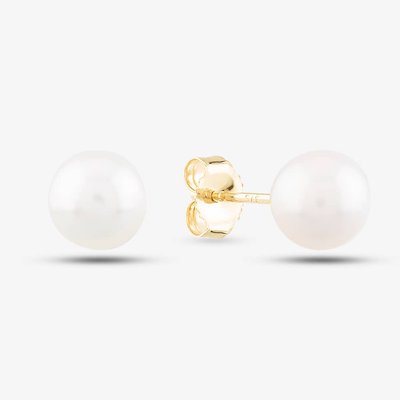 9ct 6 x 6.5mm Akoya Pearl Stud Earrings