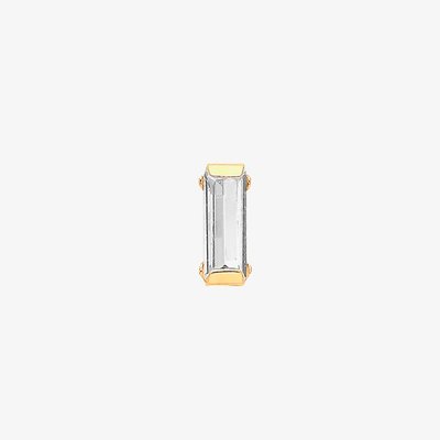 9ct Yellow Gold Baguette Cut Cubic Zirconia Single Stud Earring ES716 (1X SINGLE EARRING)