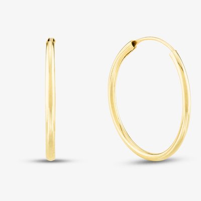 9ct Yellow Gold 18mm Sleeper Hoop Earrings