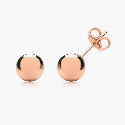 9ct Rose Gold 6mm Ball Stud Earrings ES204R