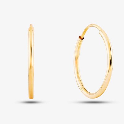 9ct Yellow Gold Sleeper Hoop Earrings