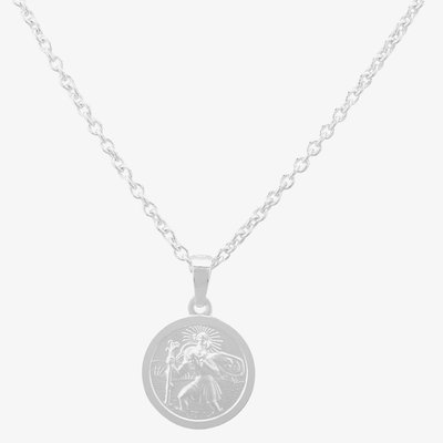 Silver Small Round St Christopher