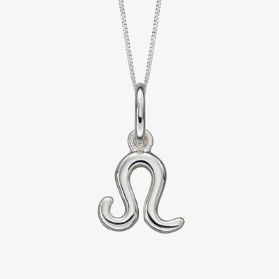 Sterling Silver Leo Zodiac Sign Pendant Necklace P4992