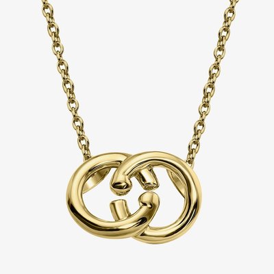 Gold Plated Linked Circle Necklace