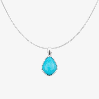 Sterling Silver Bezel Set Blue Magnesite Pendant P5649T N2326