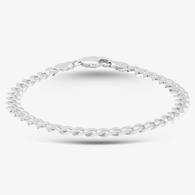 Sterling Silver 20cm Square Curb Chain
