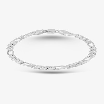 Sterling Silver 8 Inch Figaro Bracelet