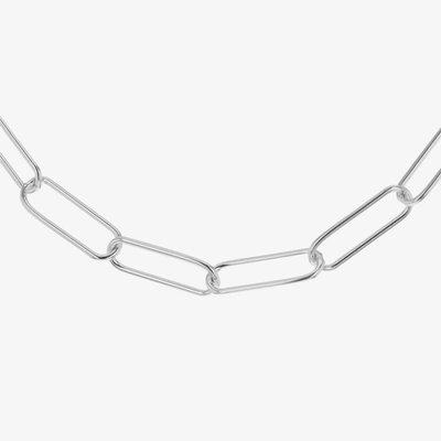 Silver 18 Inch Paper Link Chain